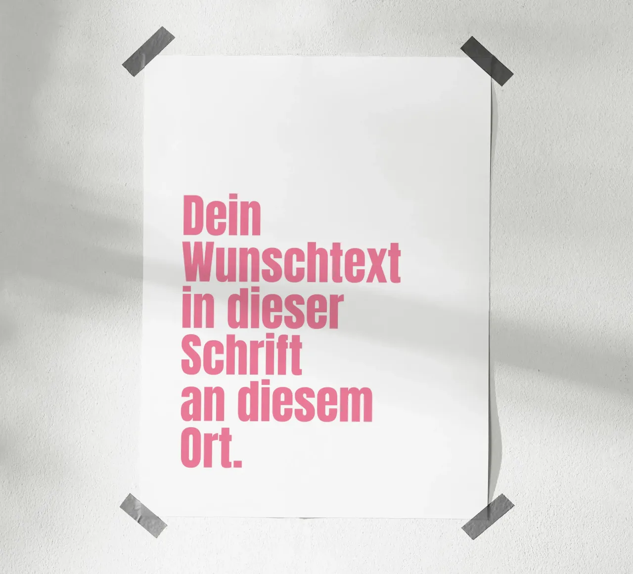 Wunschtext in pink rosa poster da WORTSPIEL