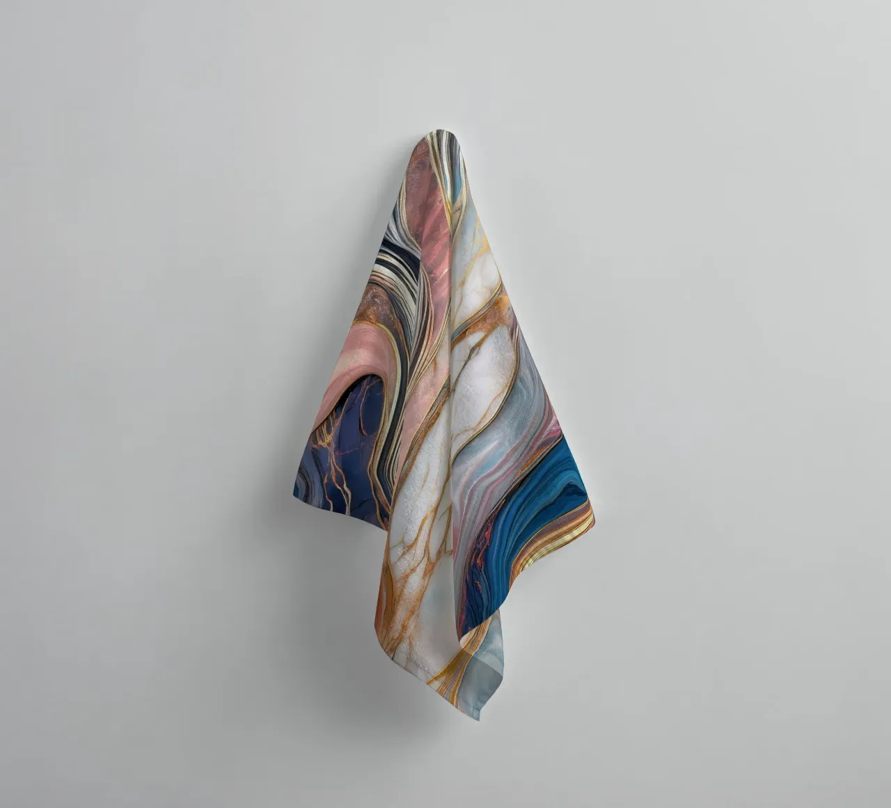 Marble print - Pink #1 towel by Hightown Design