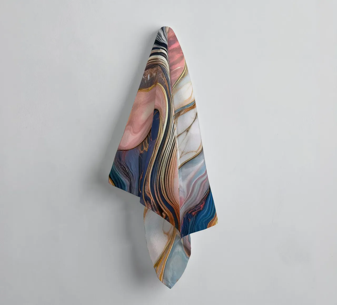 Marble print - Pink #1 towel by Hightown Design