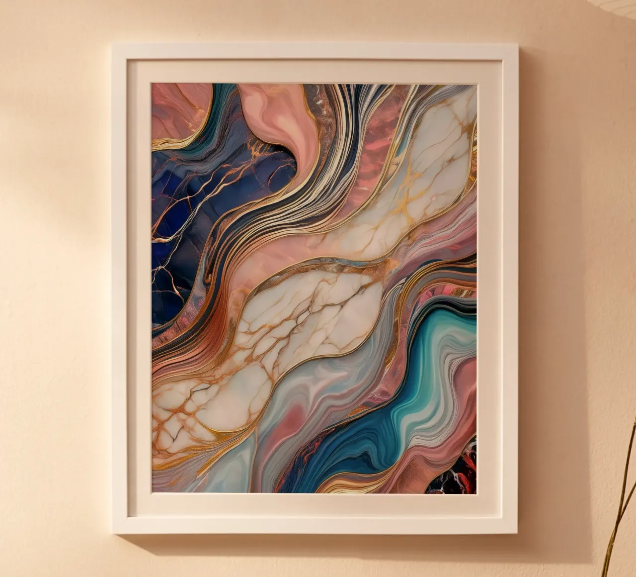 Marble print - Pink #1 hahnemühle by Hightown Design
