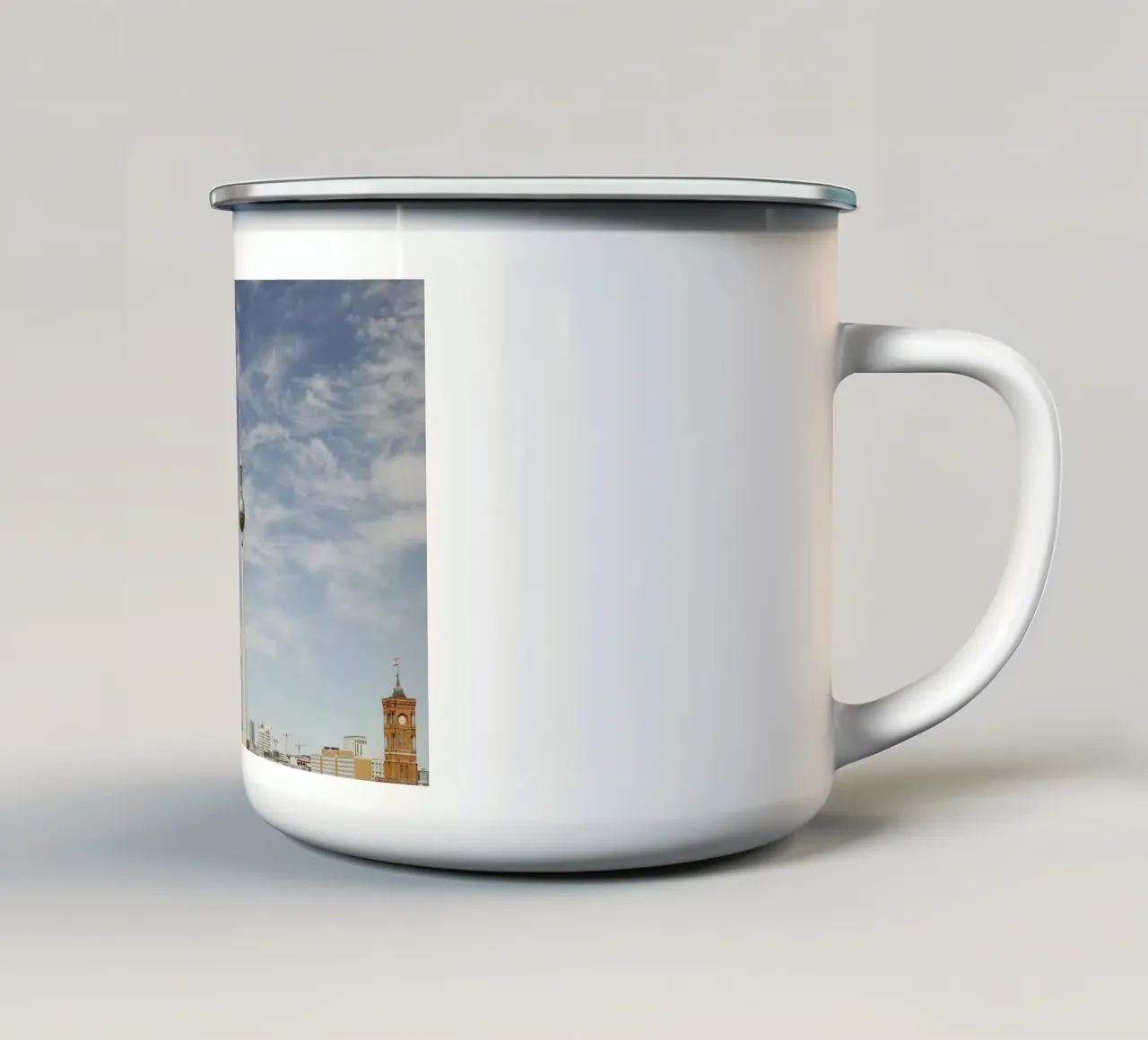 Torre della televisione di Berlino tazza in smalto da art picture