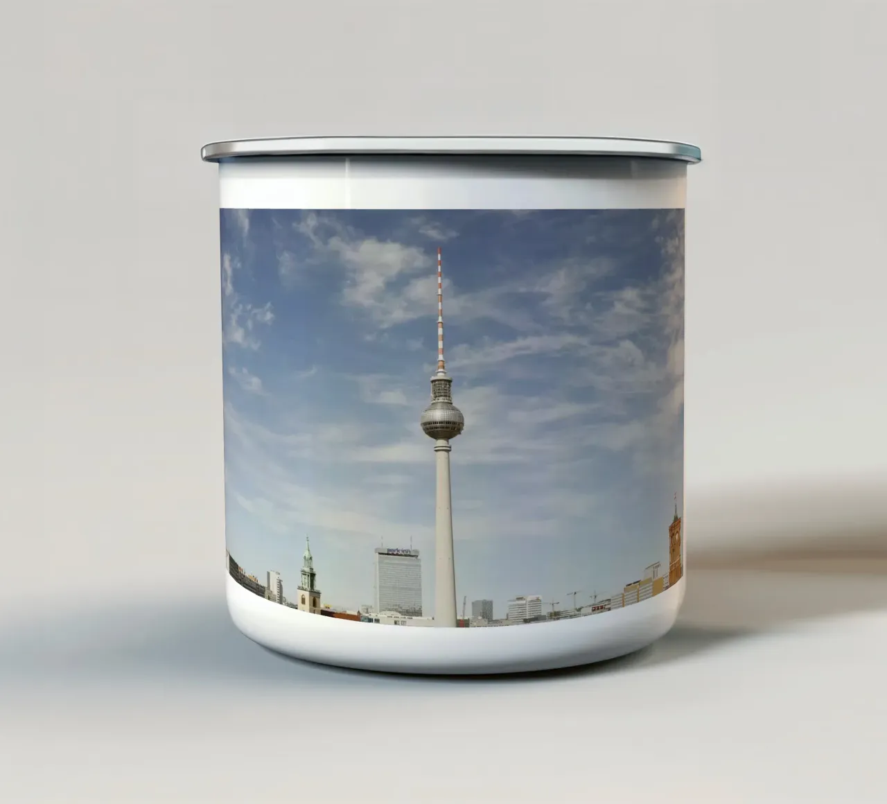 Torre della televisione di Berlino tazza in smalto da art picture