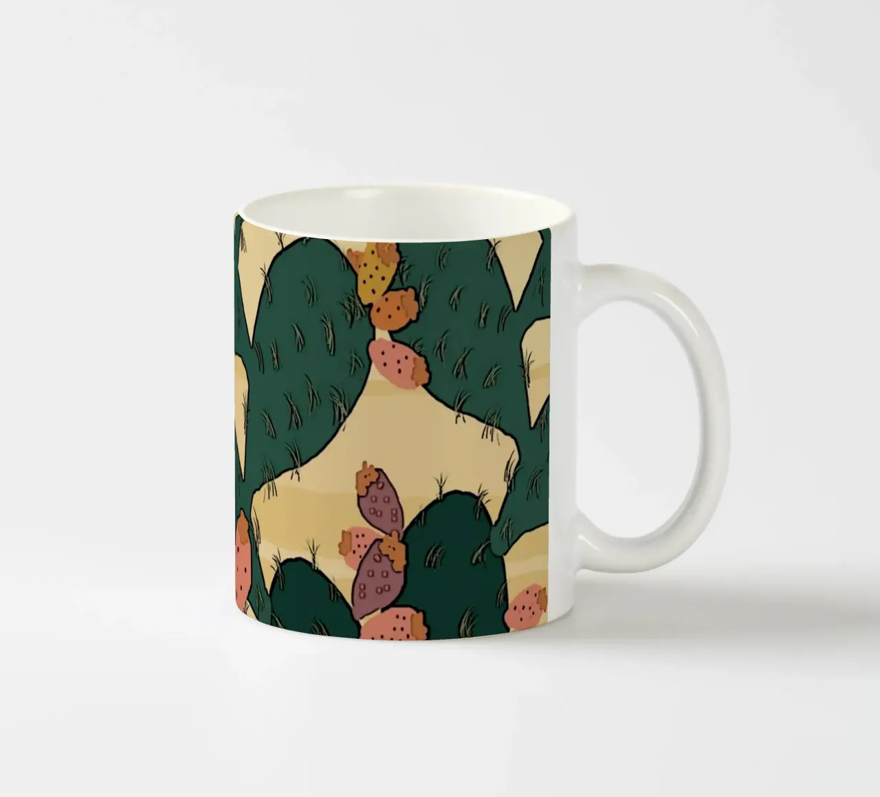 Opuntia ficus tazza in ceramica da beamorello