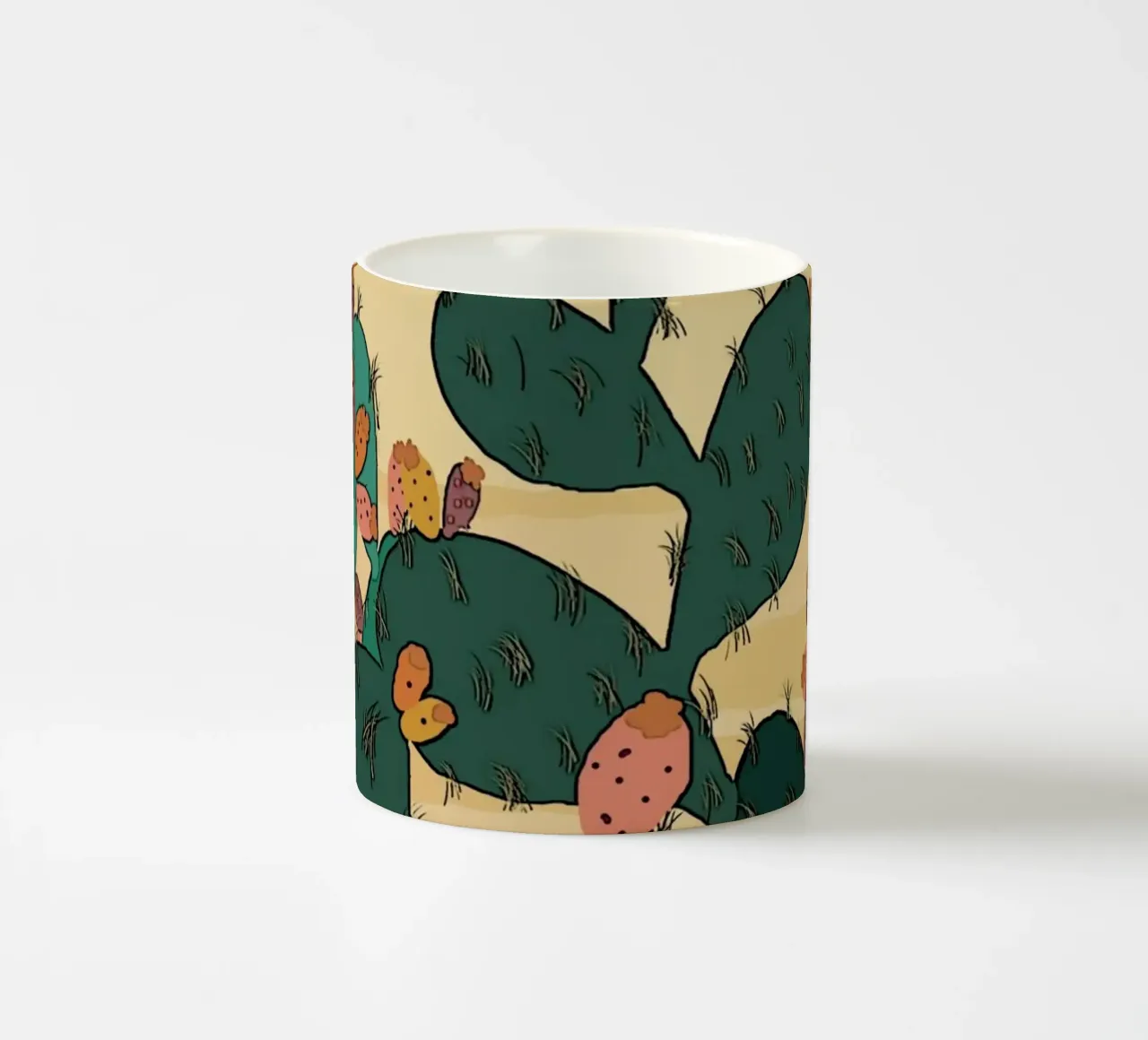 Opuntia ficus tazza in ceramica da beamorello