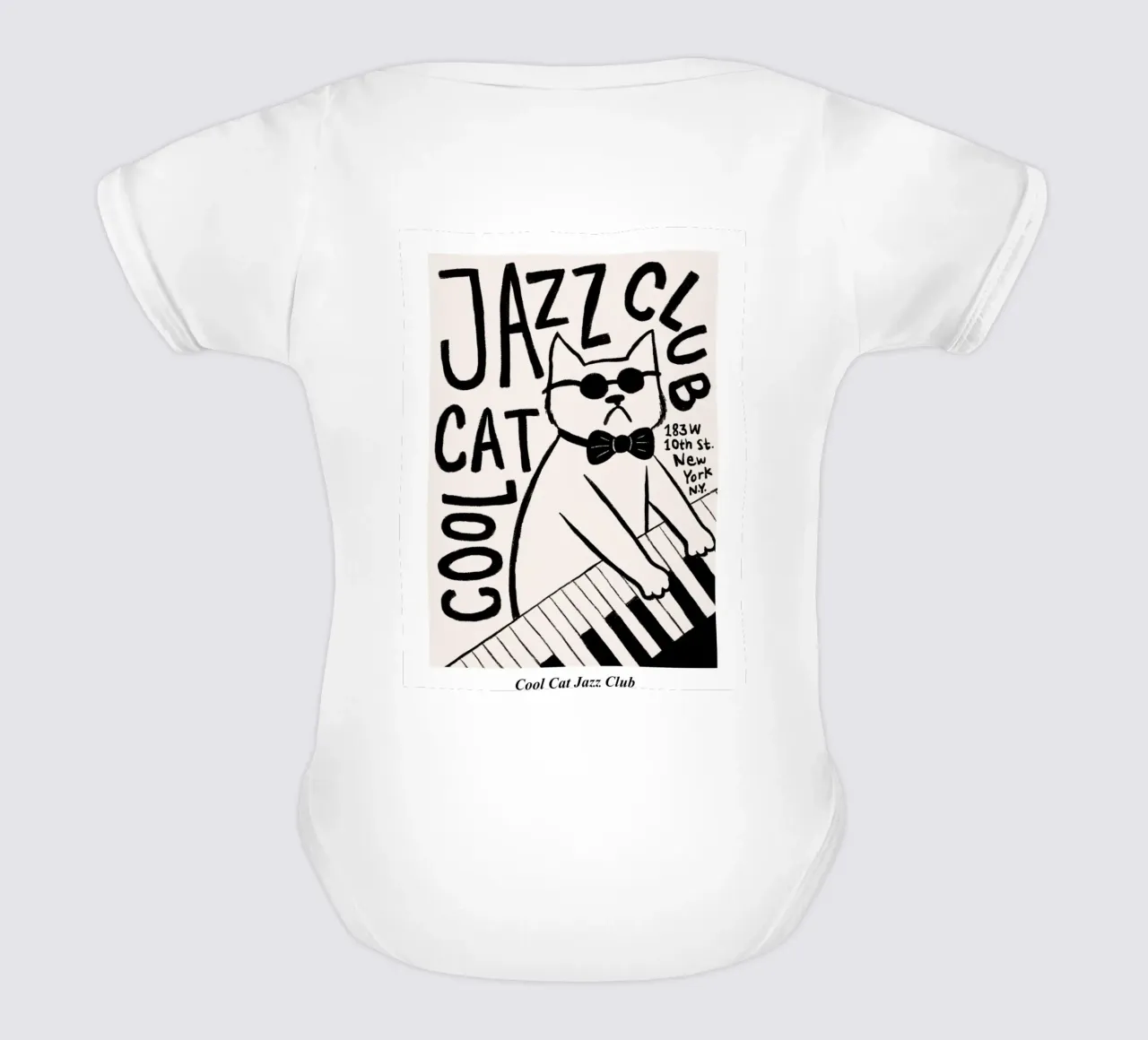 Cool Cat Jazz Club body neonato maniche corte da janna shop