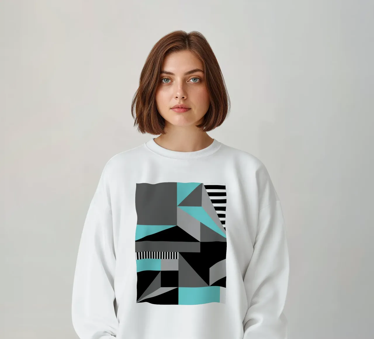 Geometria a righe felpa da Kim Hubball Studio