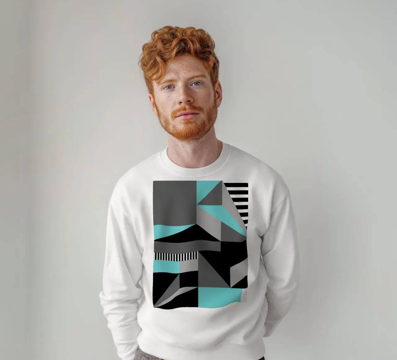 Geometria a righe felpa da Kim Hubball Studio