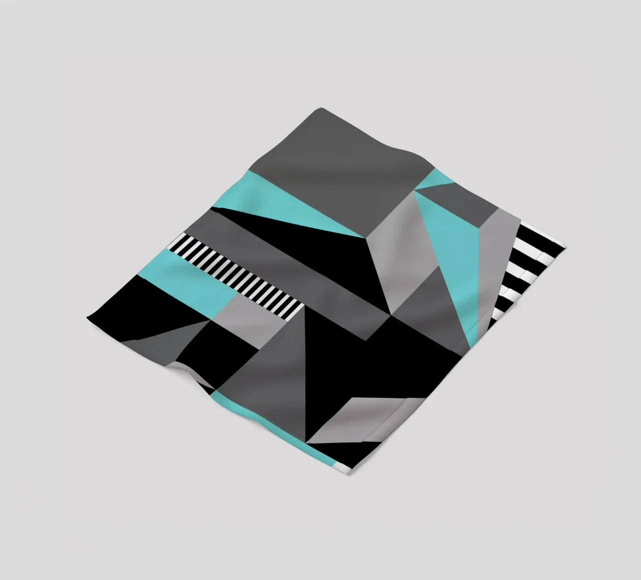 Geometria a righe coperta in pile da Kim Hubball Studio