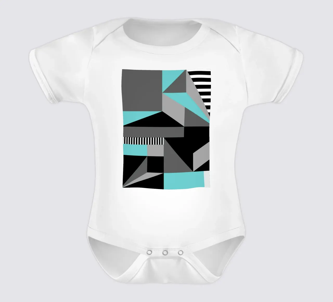 Geometria a righe body neonato maniche corte da Kim Hubball Studio