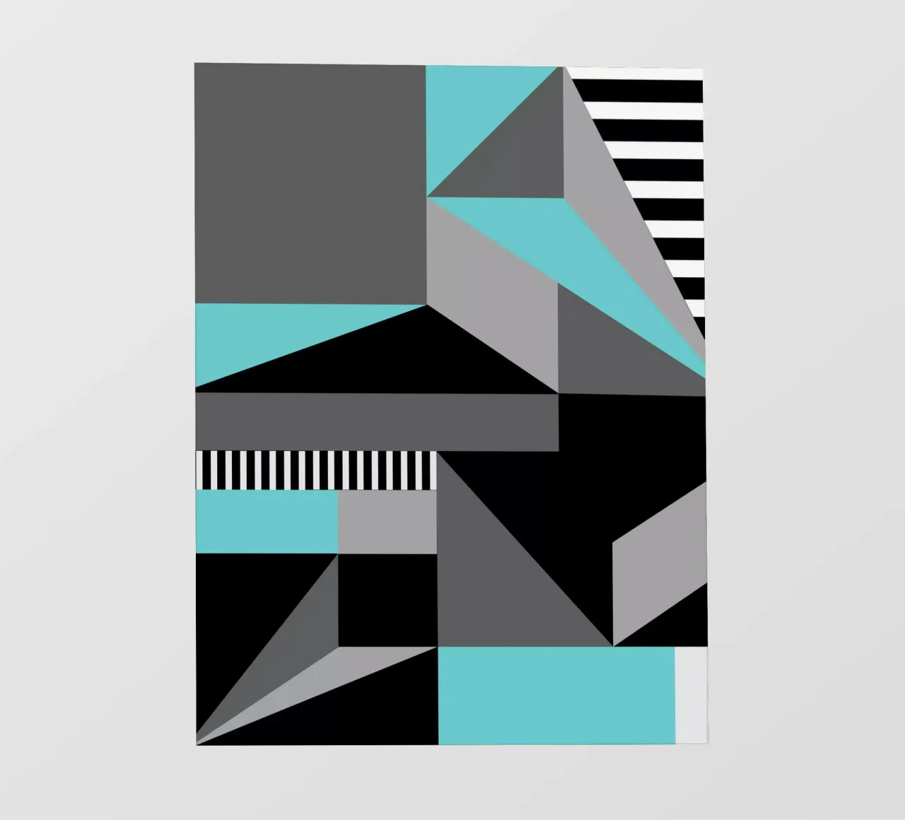 Geometria a righe telo in pvc da Kim Hubball Studio