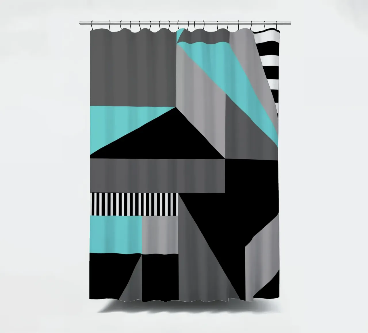 Geometria a righe tenda da doccia da Kim Hubball Studio