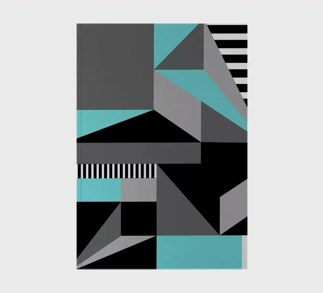 Striped Geometry notebook by Kim Hubball Studio