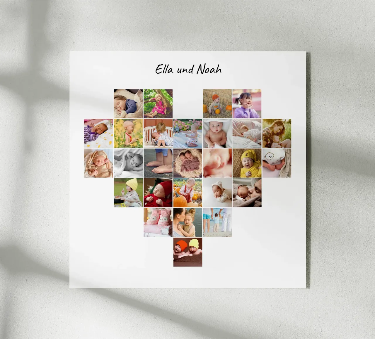 Photo collage heart acrylic glass by eyes & tries