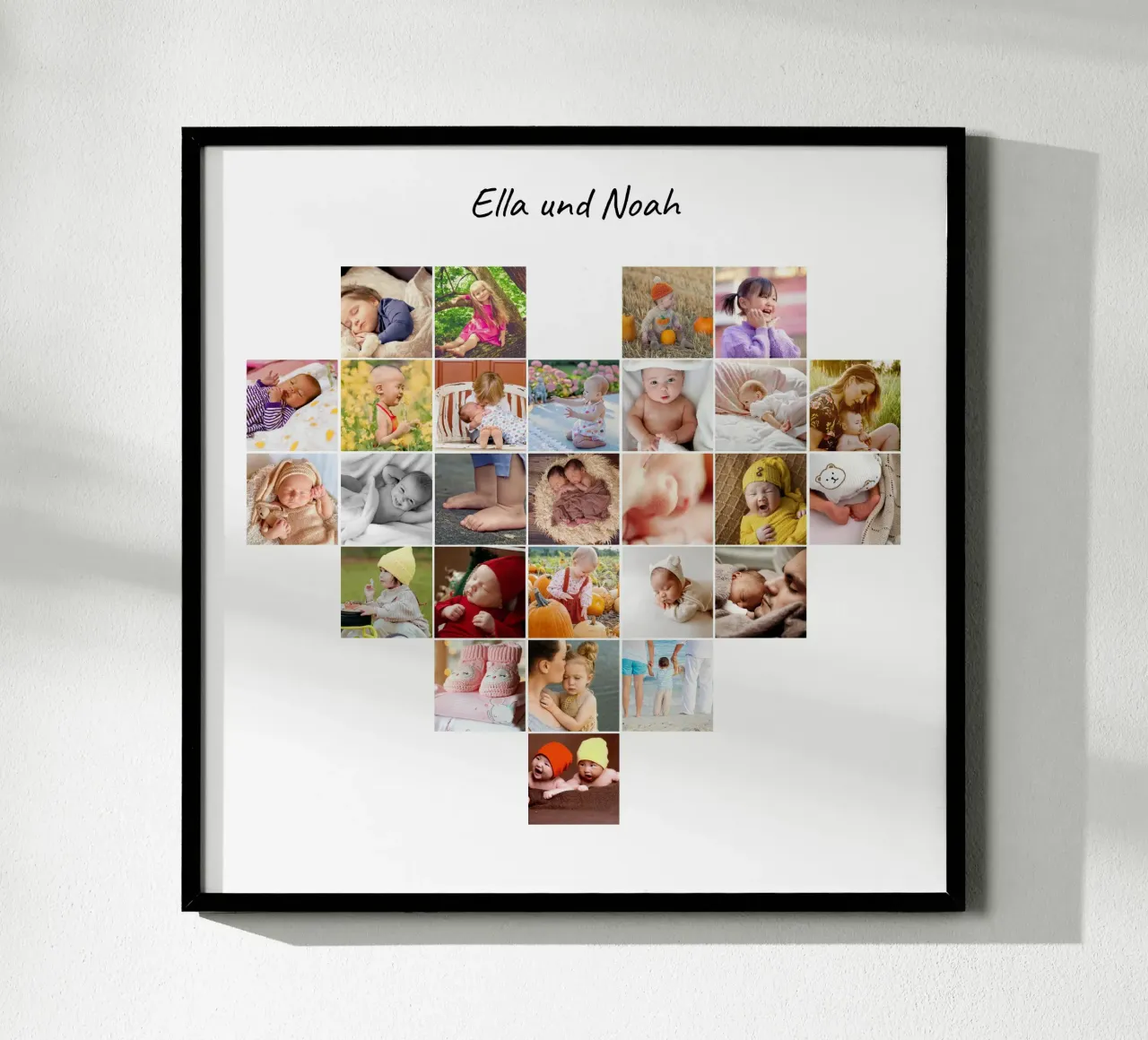 Photo collage heart poster by eyes & tries