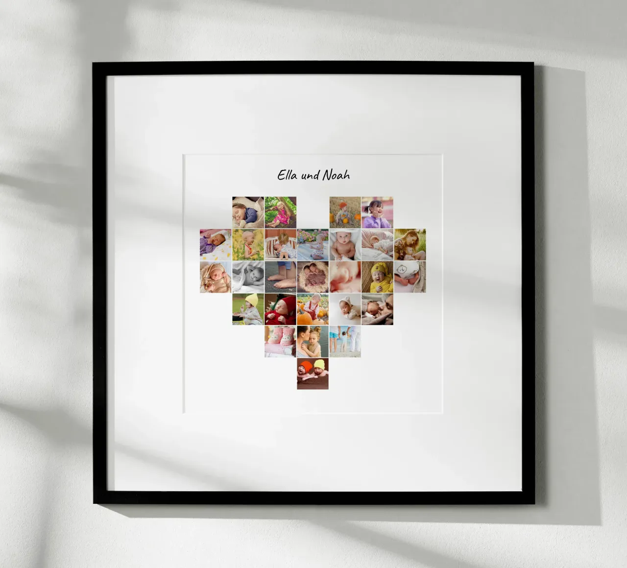 Photo collage heart poster by eyes & tries