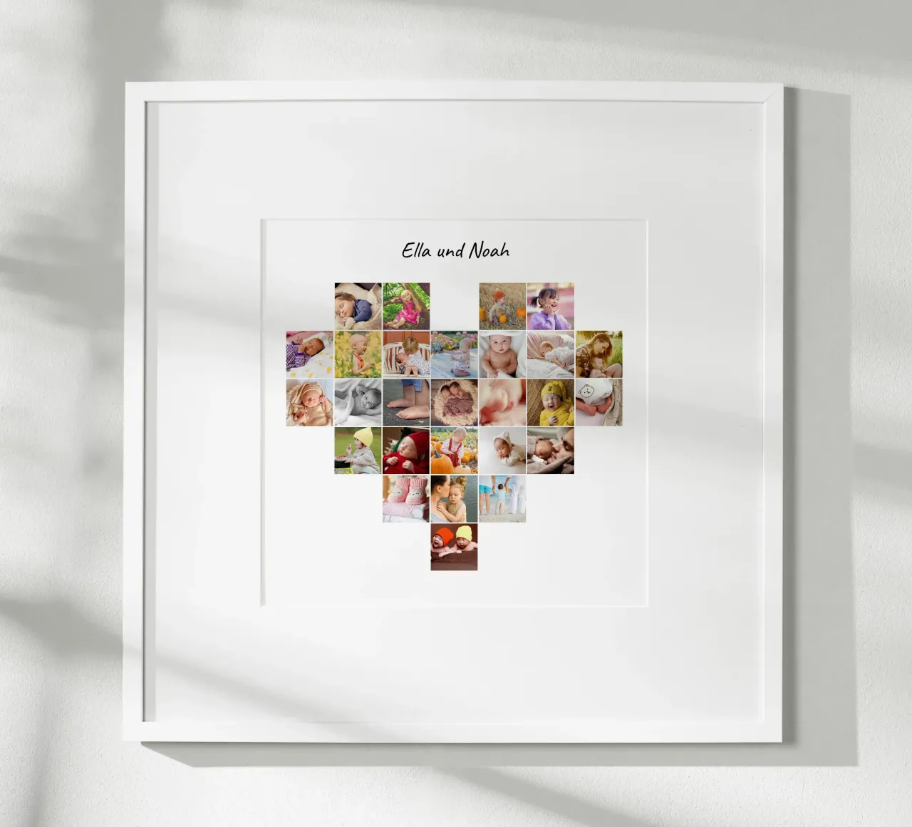 Photo collage heart poster by eyes & tries