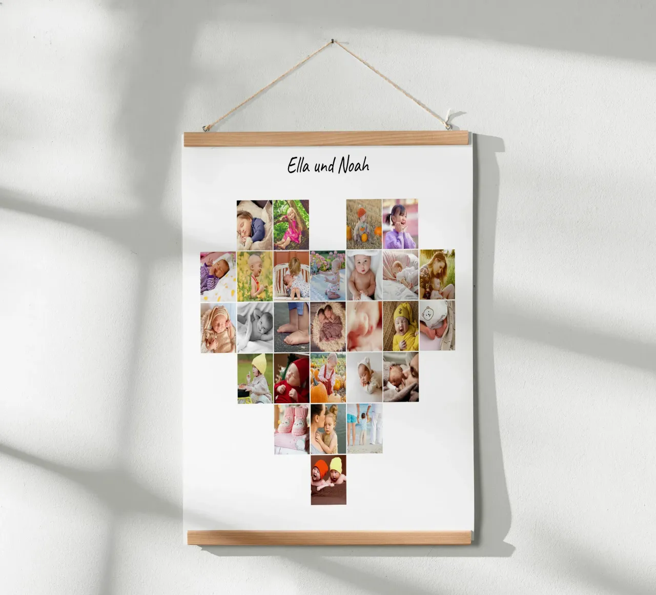 Photo collage heart poster by eyes & tries