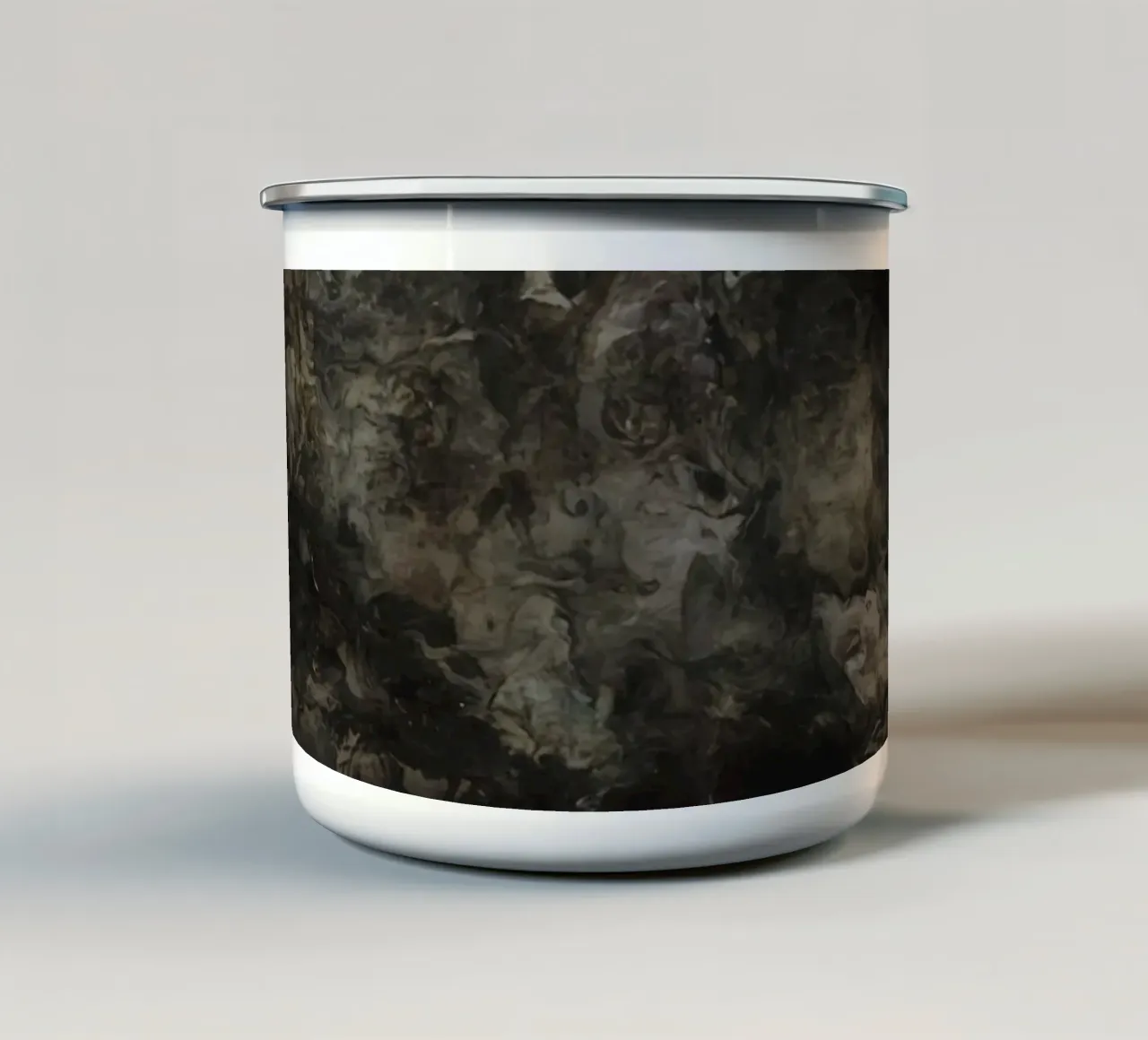 Abstract Painting with Humanoid Form enamel mug by DesignDoodle
