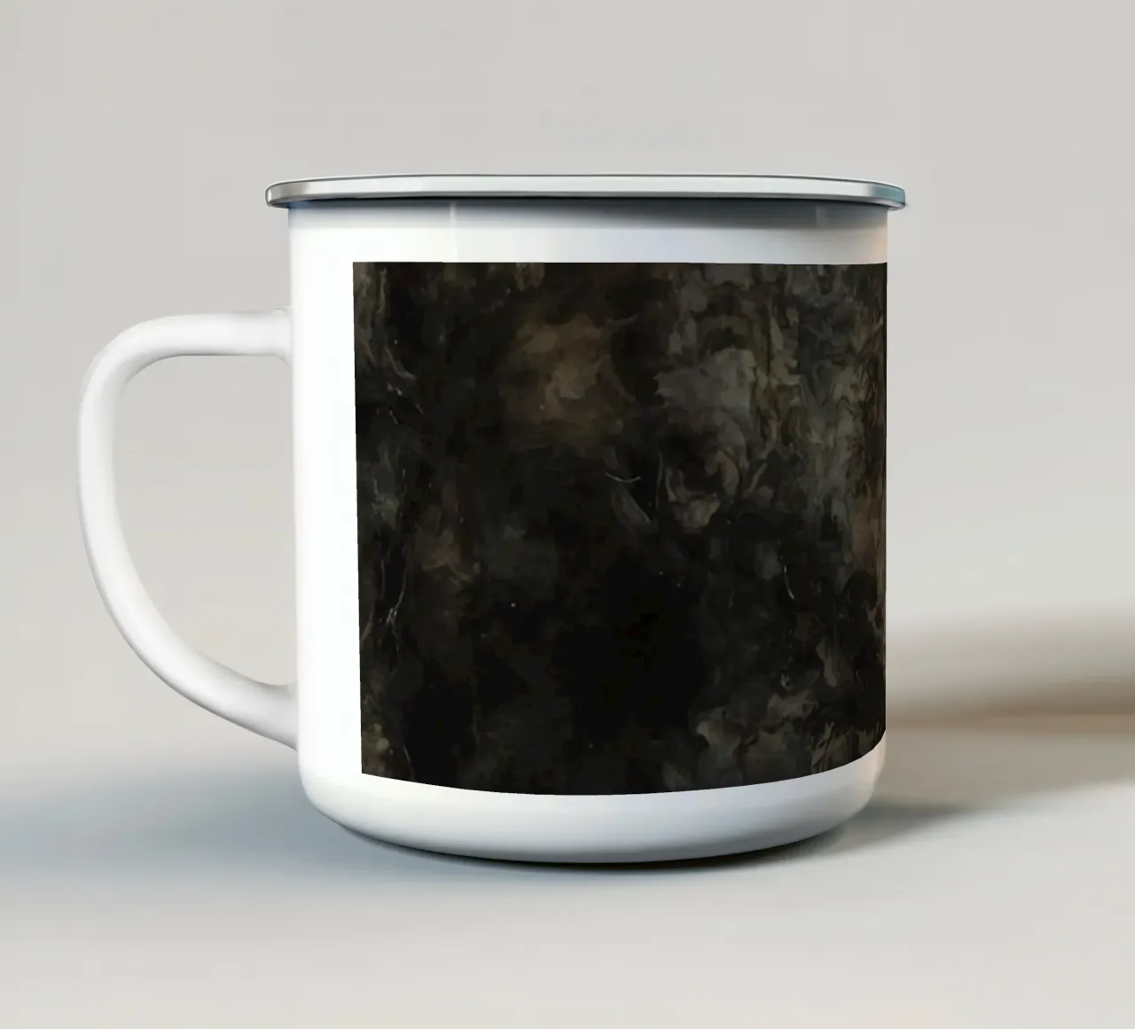 Abstract Painting with Humanoid Form enamel mug by DesignDoodle