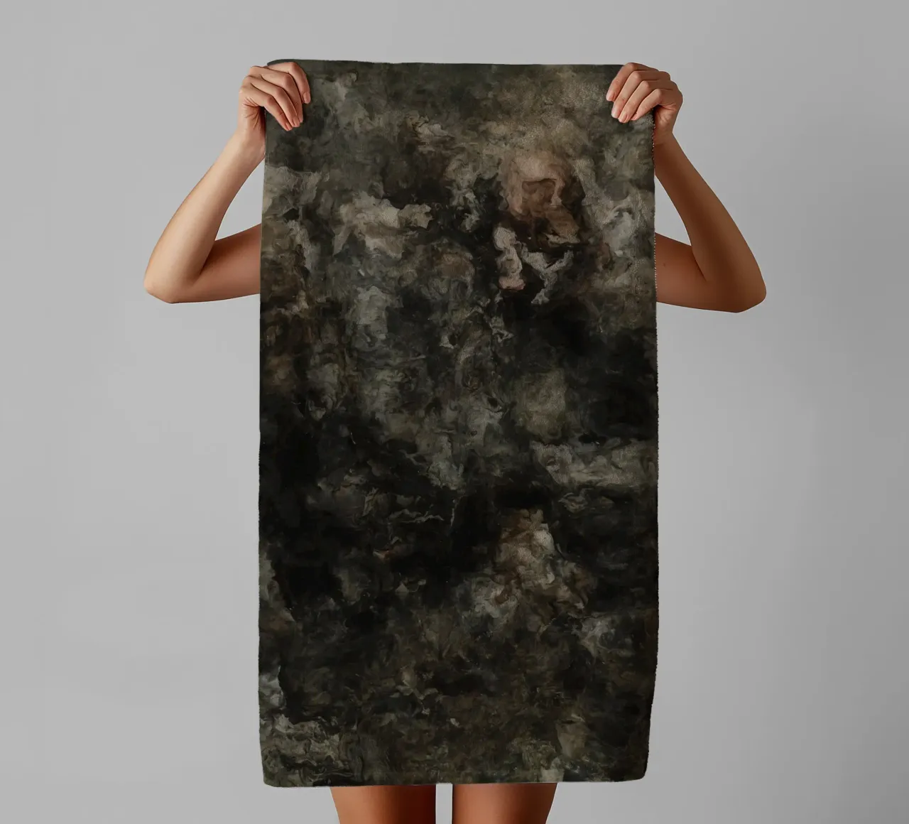 Abstract Painting with Humanoid Form towel by DesignDoodle