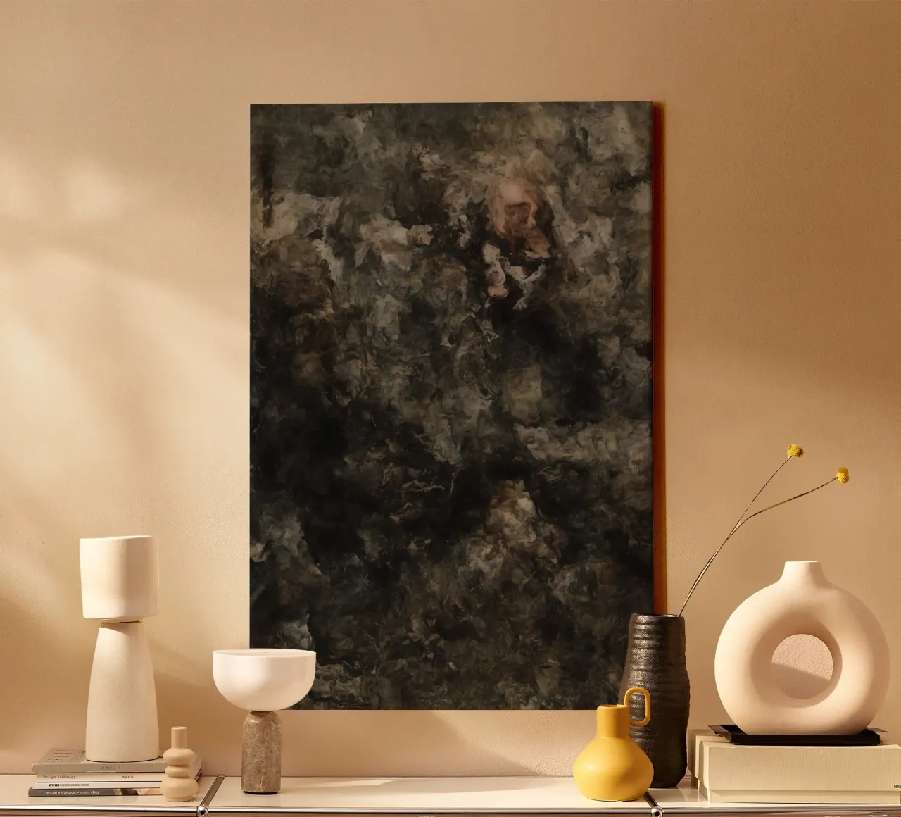 Abstract Painting with Humanoid Form canvas by DesignDoodle