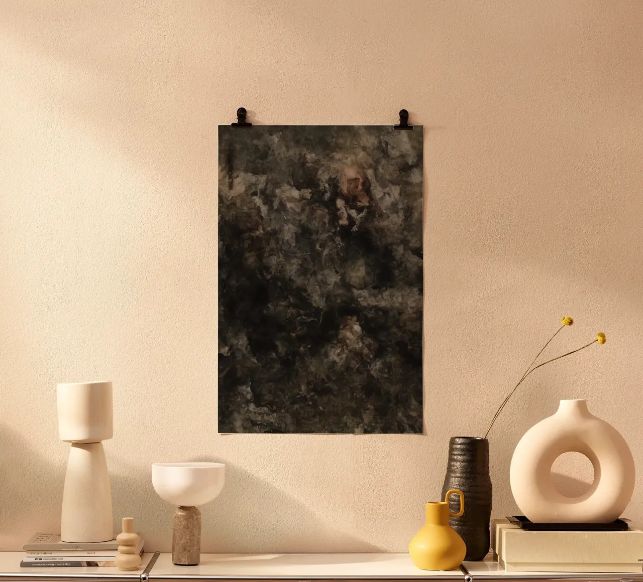 Abstract Painting with Humanoid Form hahnemühle by DesignDoodle