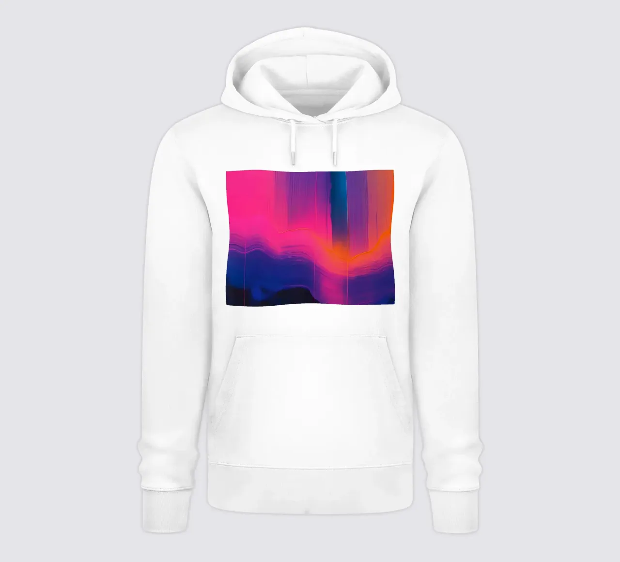 Pittura astratta con striature verticali di rosa viola blu felpa con cappuccio da DesignDoodle