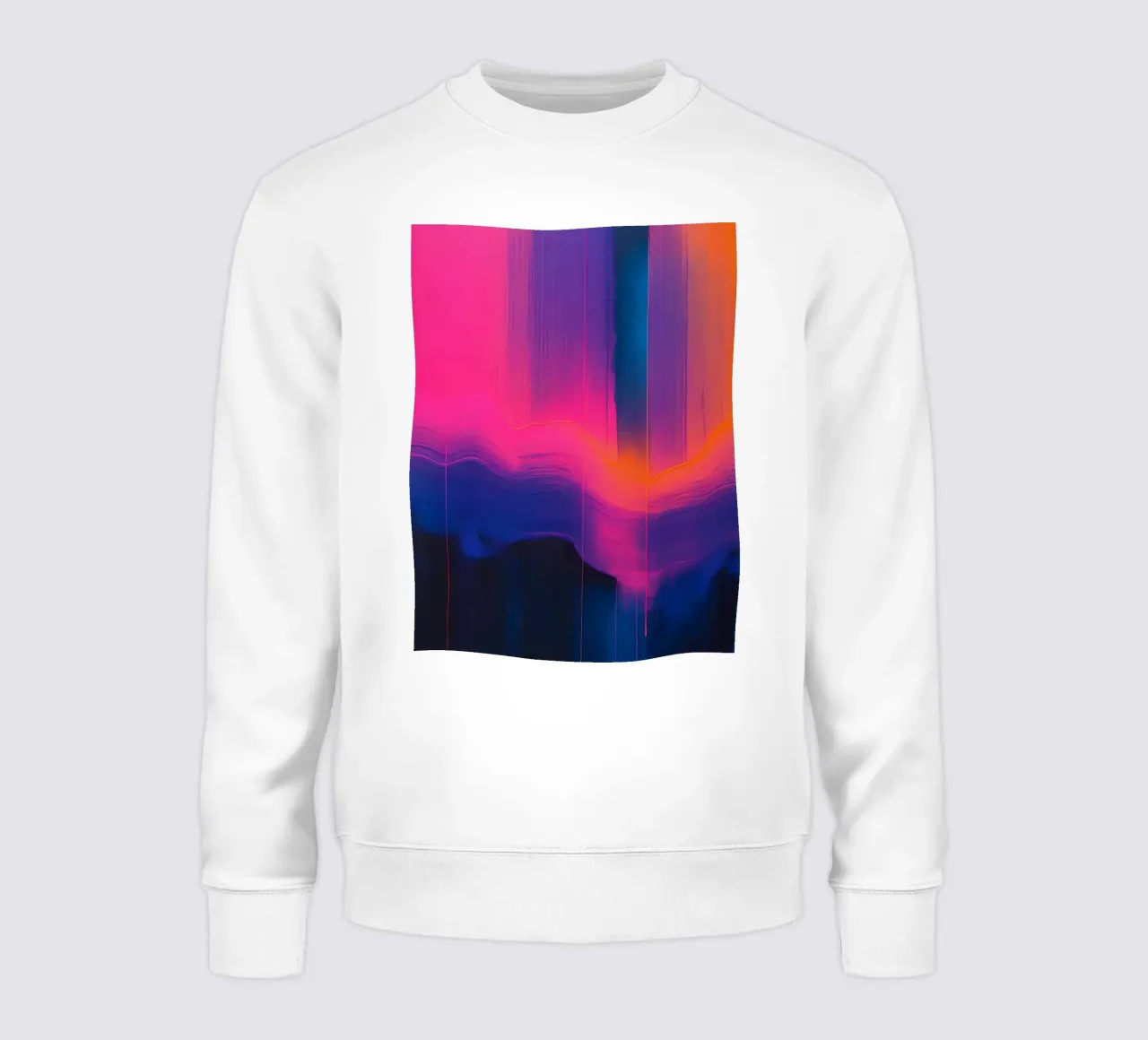 Pittura astratta con striature verticali di rosa viola blu felpa da DesignDoodle