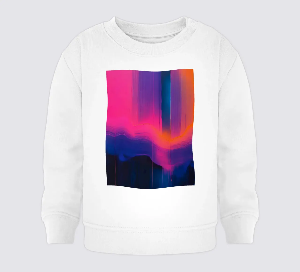 Pittura astratta con striature verticali di rosa viola blu felpa neonato da DesignDoodle