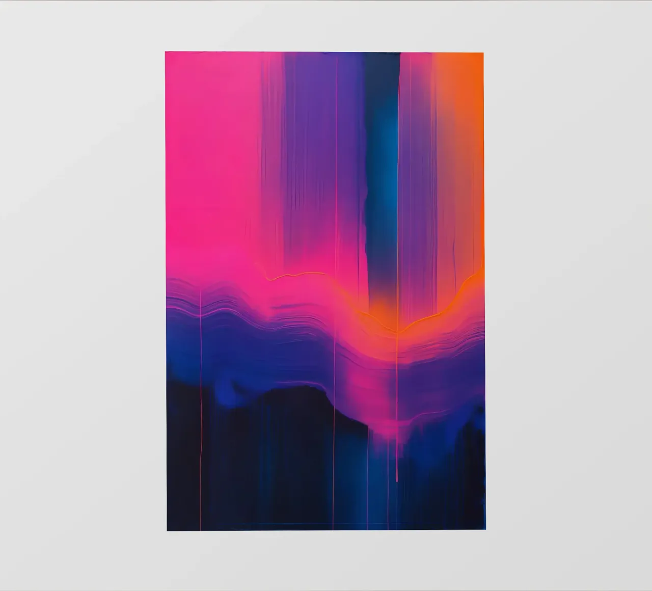 Pittura astratta con striature verticali di rosa viola blu telo in pvc da DesignDoodle