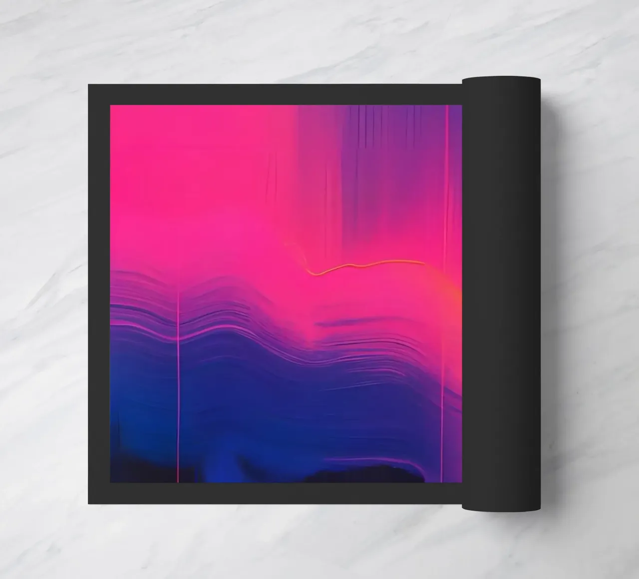 Pittura astratta con striature verticali di rosa viola blu zerbino da DesignDoodle