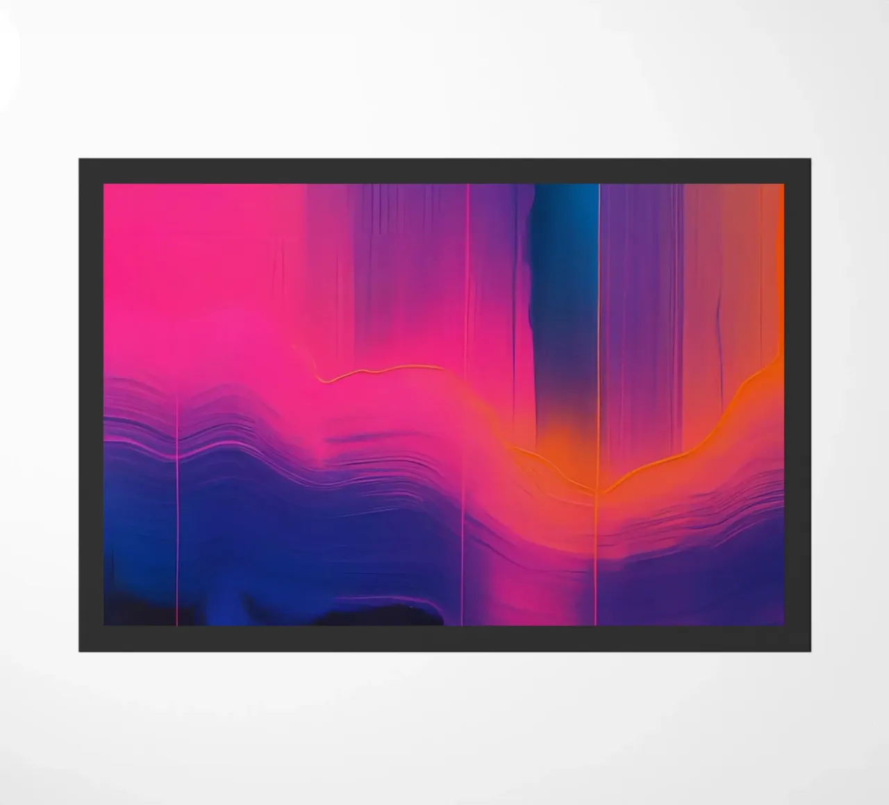 Pittura astratta con striature verticali di rosa viola blu zerbino da DesignDoodle