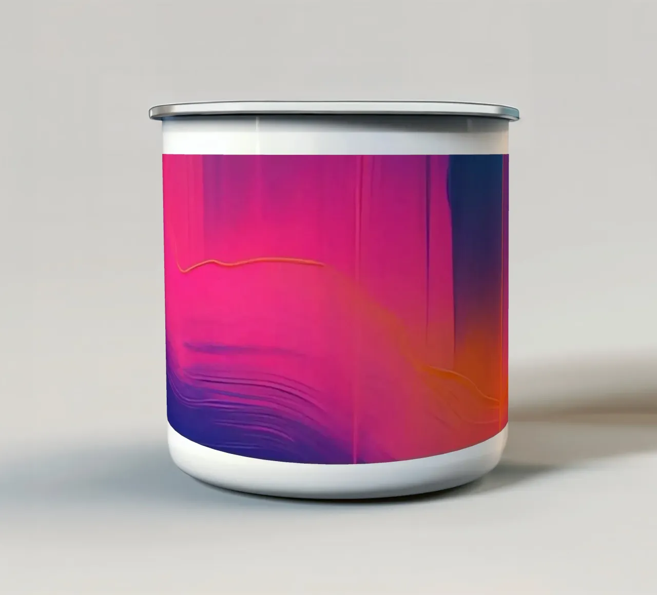 Pittura astratta con striature verticali di rosa viola blu tazza in smalto da DesignDoodle