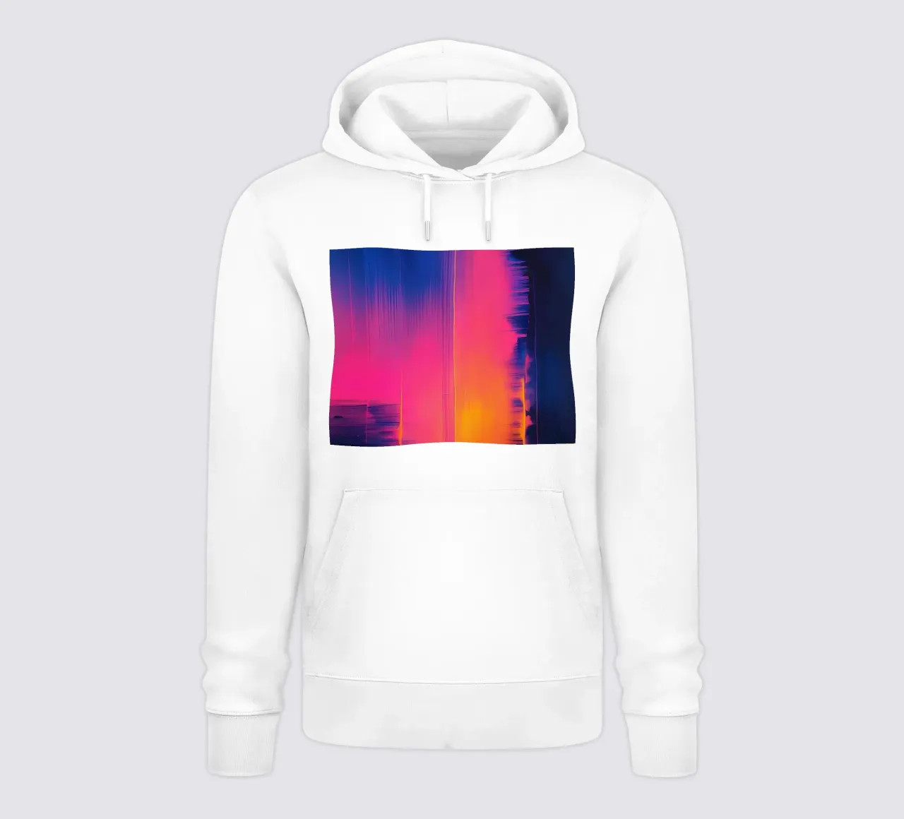 Rayas abstractas de Pinkesh con distorsión digital sudadera con capucha de DesignDoodle
