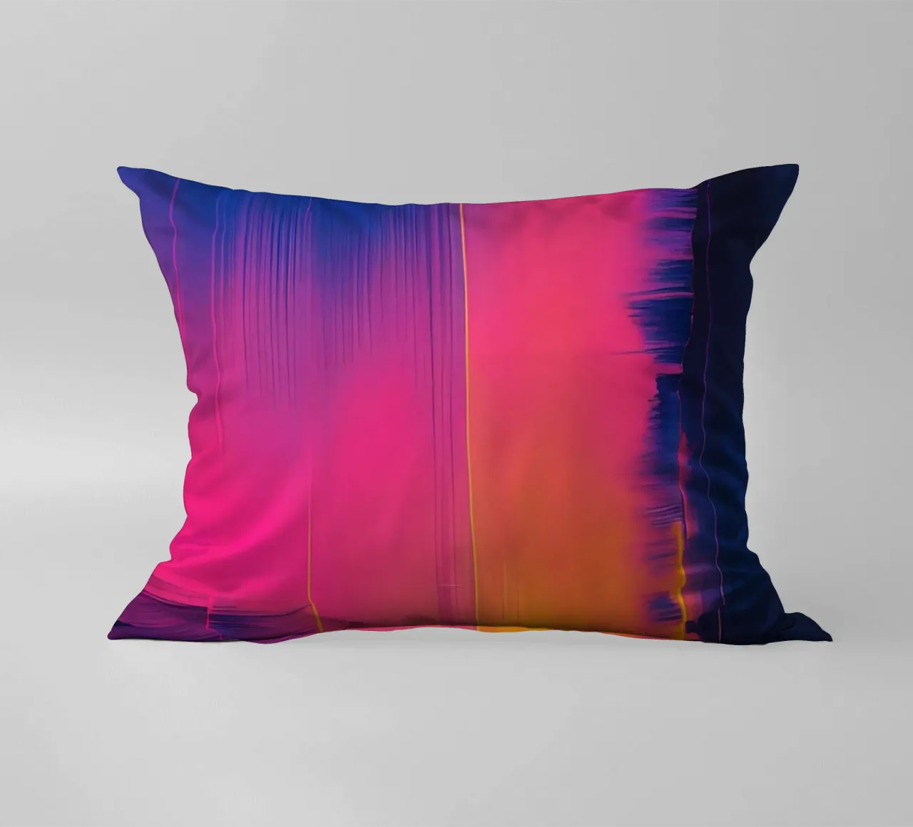 Strisce astratte Pinkesh con distorsione digitale cuscino da DesignDoodle