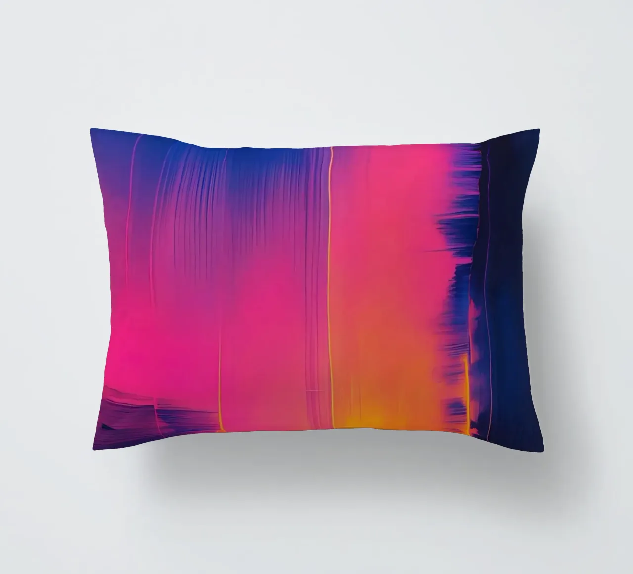 Strisce astratte Pinkesh con distorsione digitale cuscino da DesignDoodle