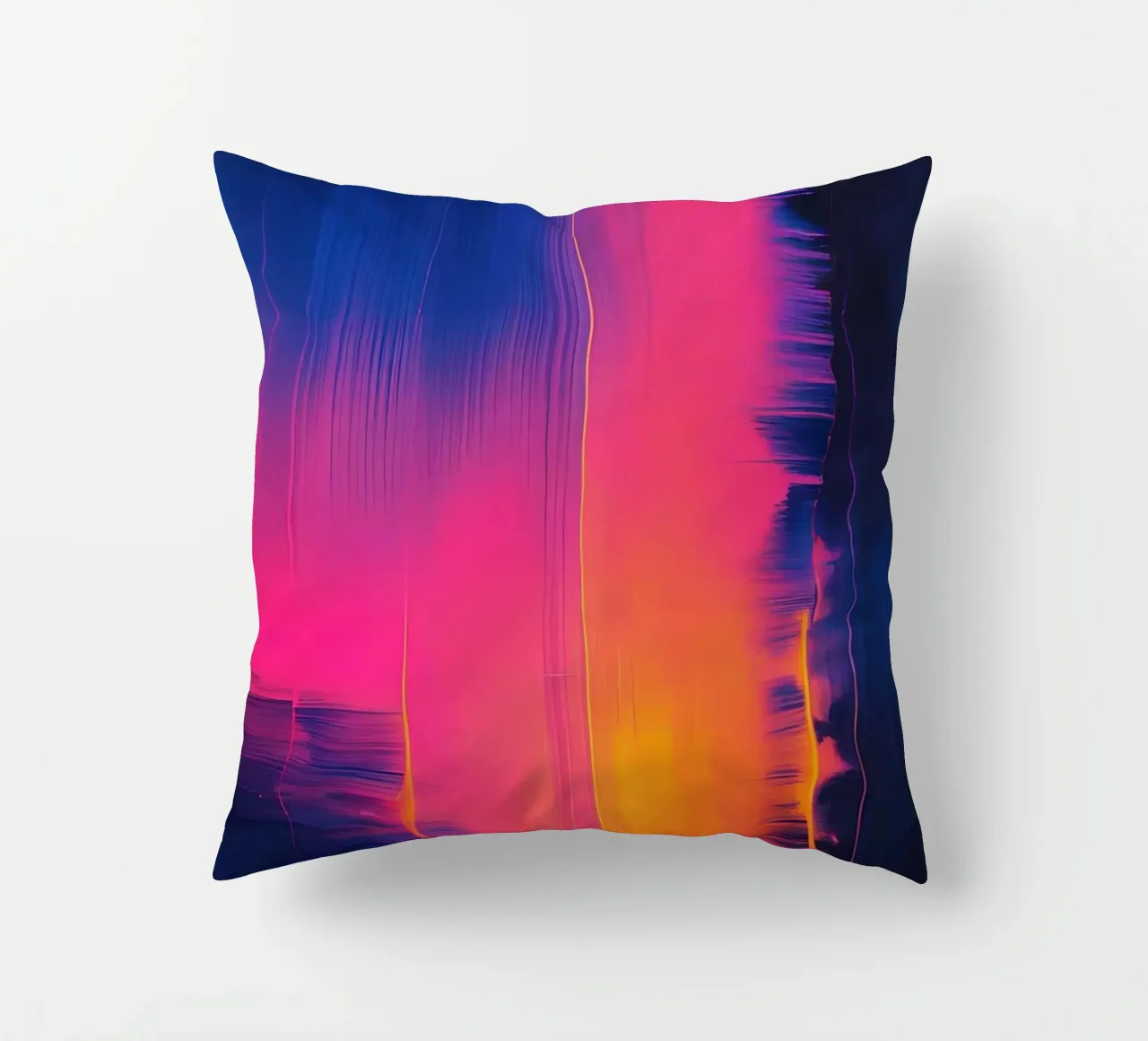 Strisce astratte Pinkesh con distorsione digitale cuscino da DesignDoodle