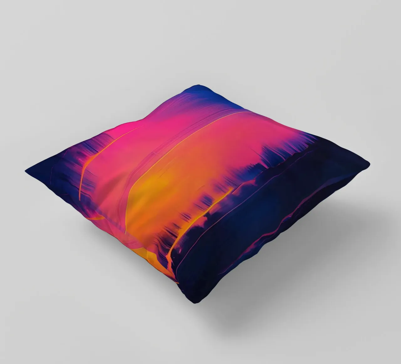 Strisce astratte Pinkesh con distorsione digitale cuscino da DesignDoodle