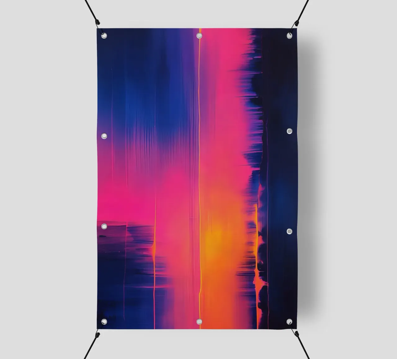 Strisce astratte Pinkesh con distorsione digitale telo in pvc da DesignDoodle