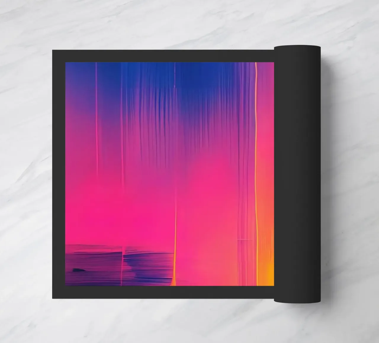 Strisce astratte Pinkesh con distorsione digitale zerbino da DesignDoodle