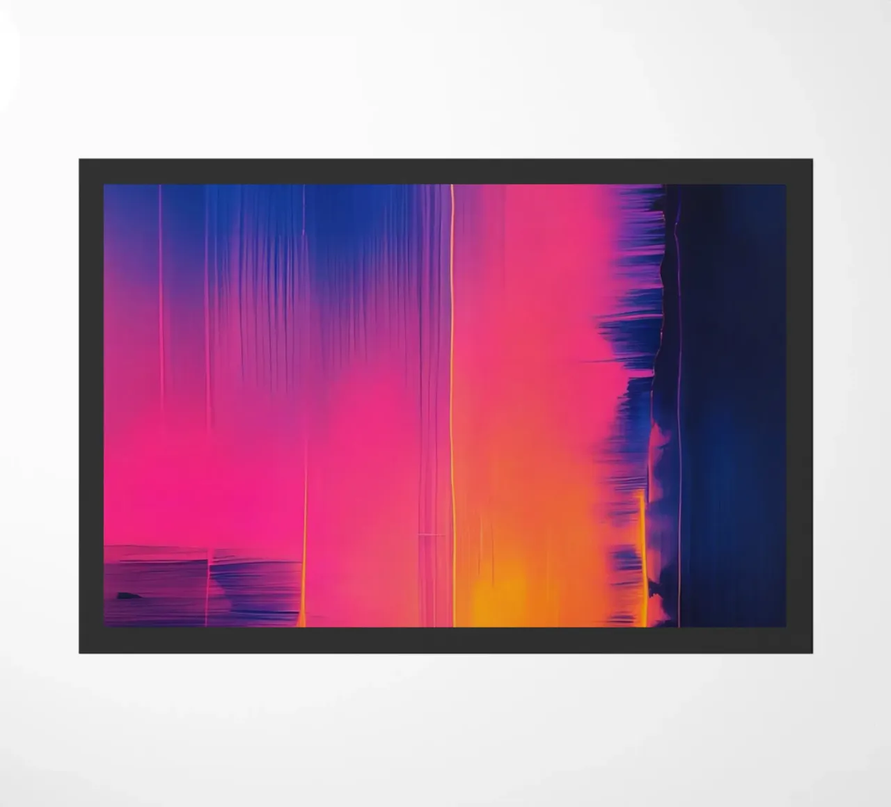 Strisce astratte Pinkesh con distorsione digitale zerbino da DesignDoodle