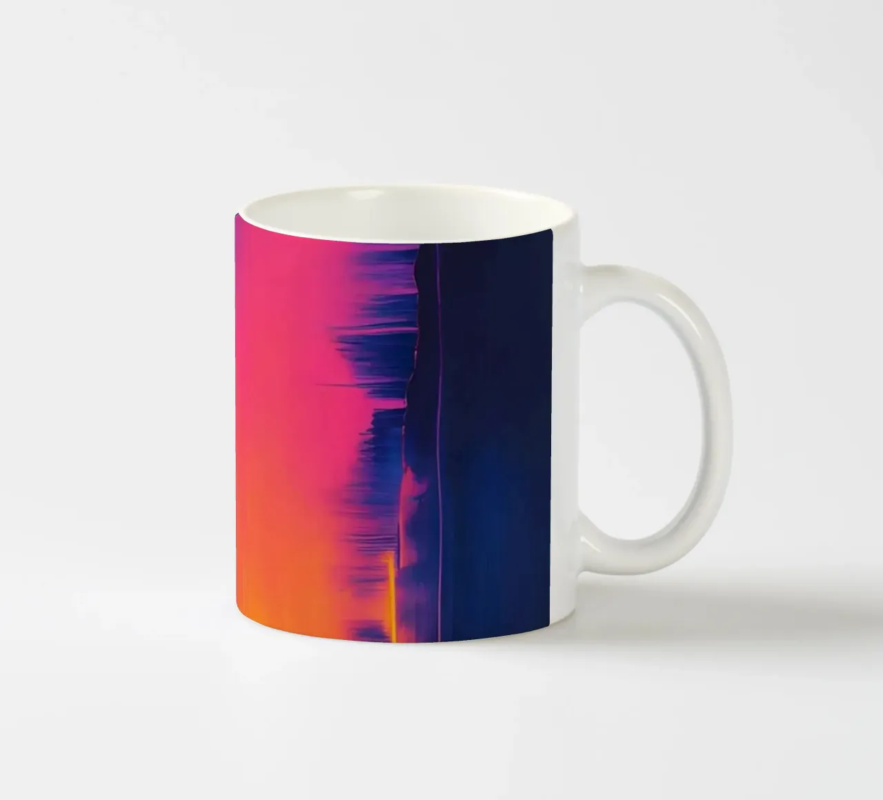 Strisce astratte Pinkesh con distorsione digitale tazza in ceramica da DesignDoodle