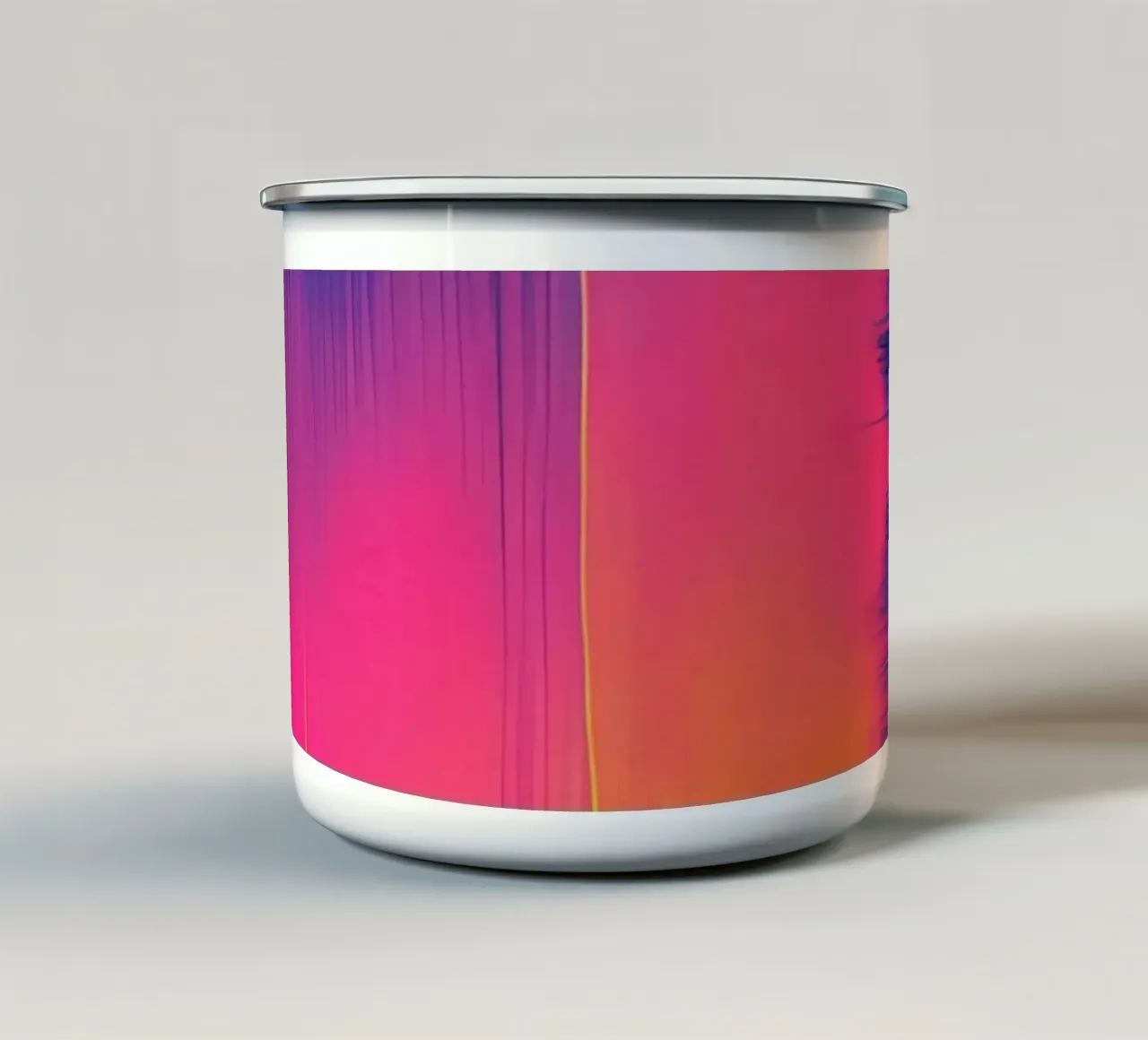 Strisce astratte Pinkesh con distorsione digitale tazza in smalto da DesignDoodle