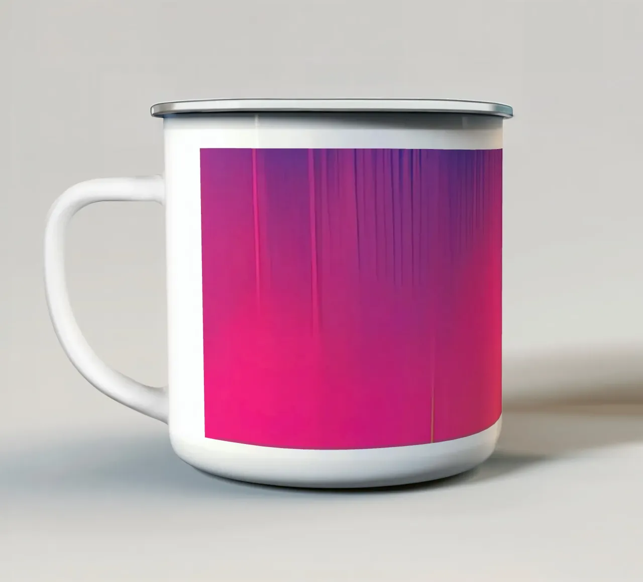 Strisce astratte Pinkesh con distorsione digitale tazza in smalto da DesignDoodle