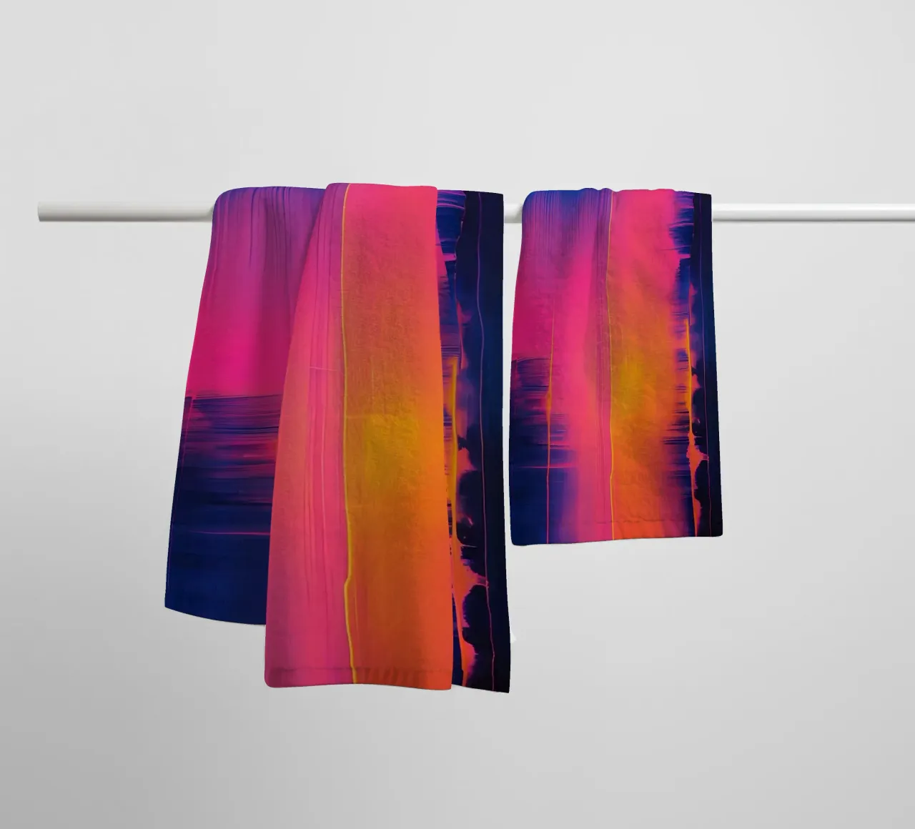 Pinkesh Abstract Streaks with Digital Distortion towel by DesignDoodle