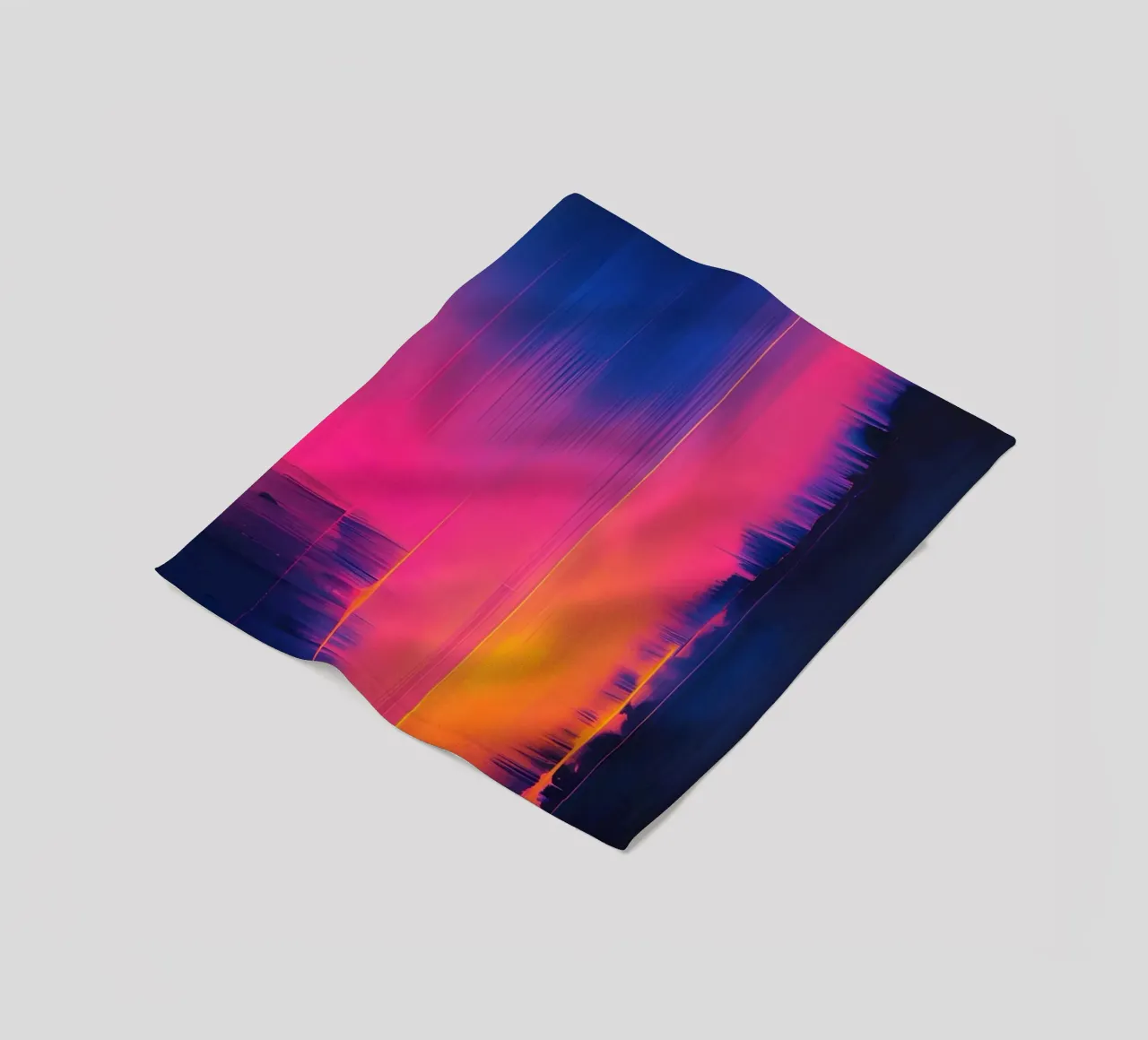 Strisce astratte Pinkesh con distorsione digitale coperta in pile da DesignDoodle