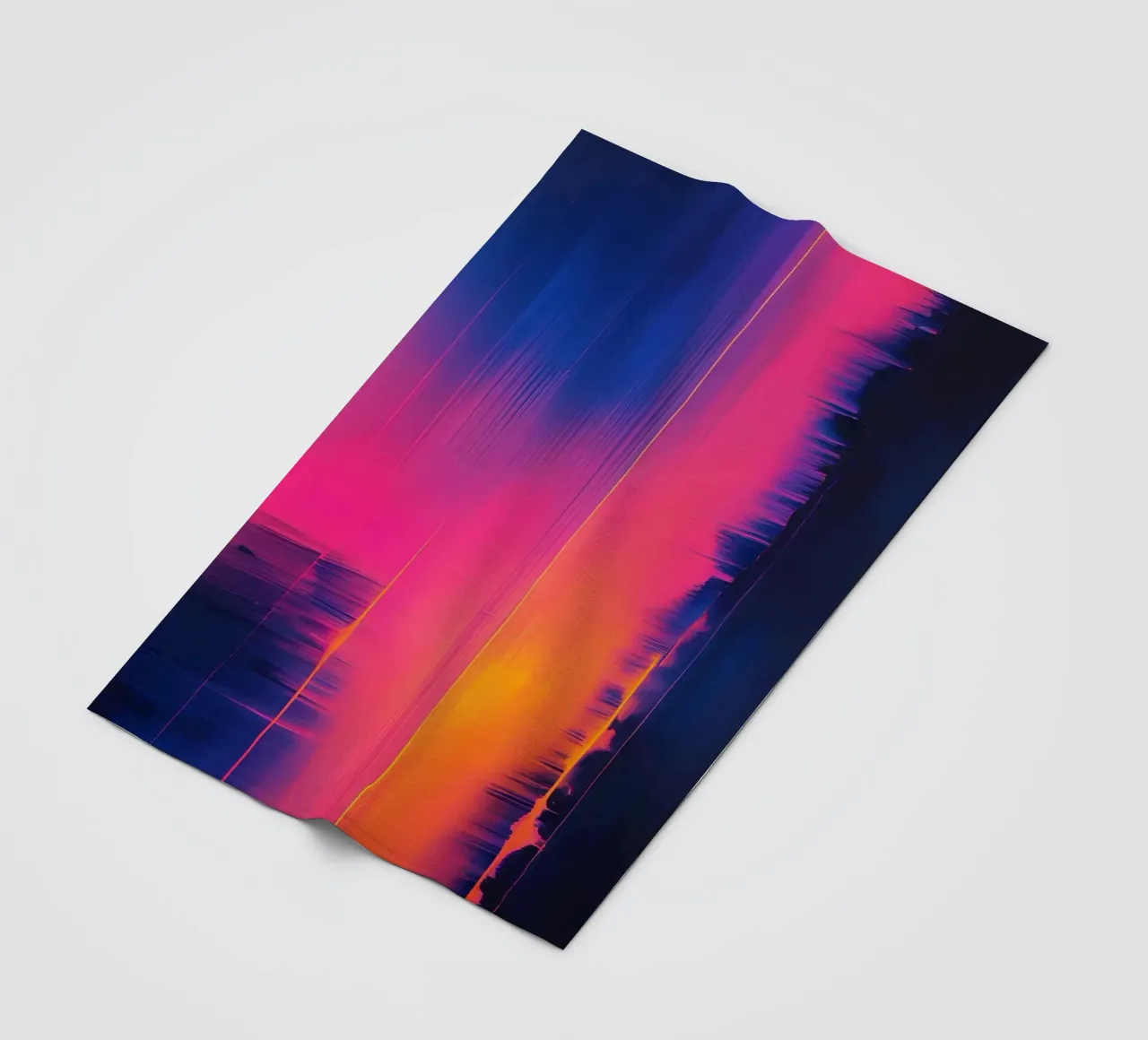 Strisce astratte Pinkesh con distorsione digitale coperta in pile da DesignDoodle