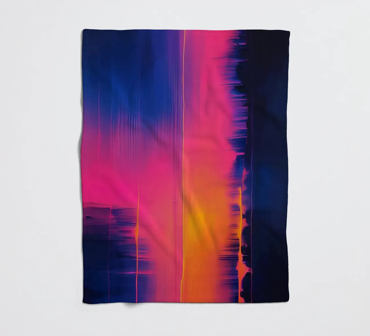 Strisce astratte Pinkesh con distorsione digitale coperta in pile da DesignDoodle