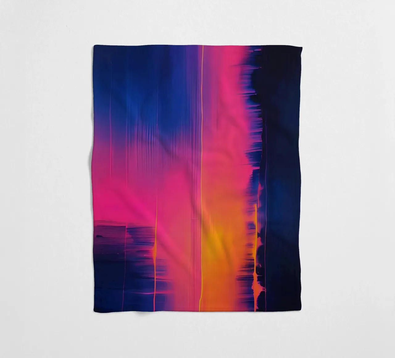 Strisce astratte Pinkesh con distorsione digitale coperta in pile da DesignDoodle