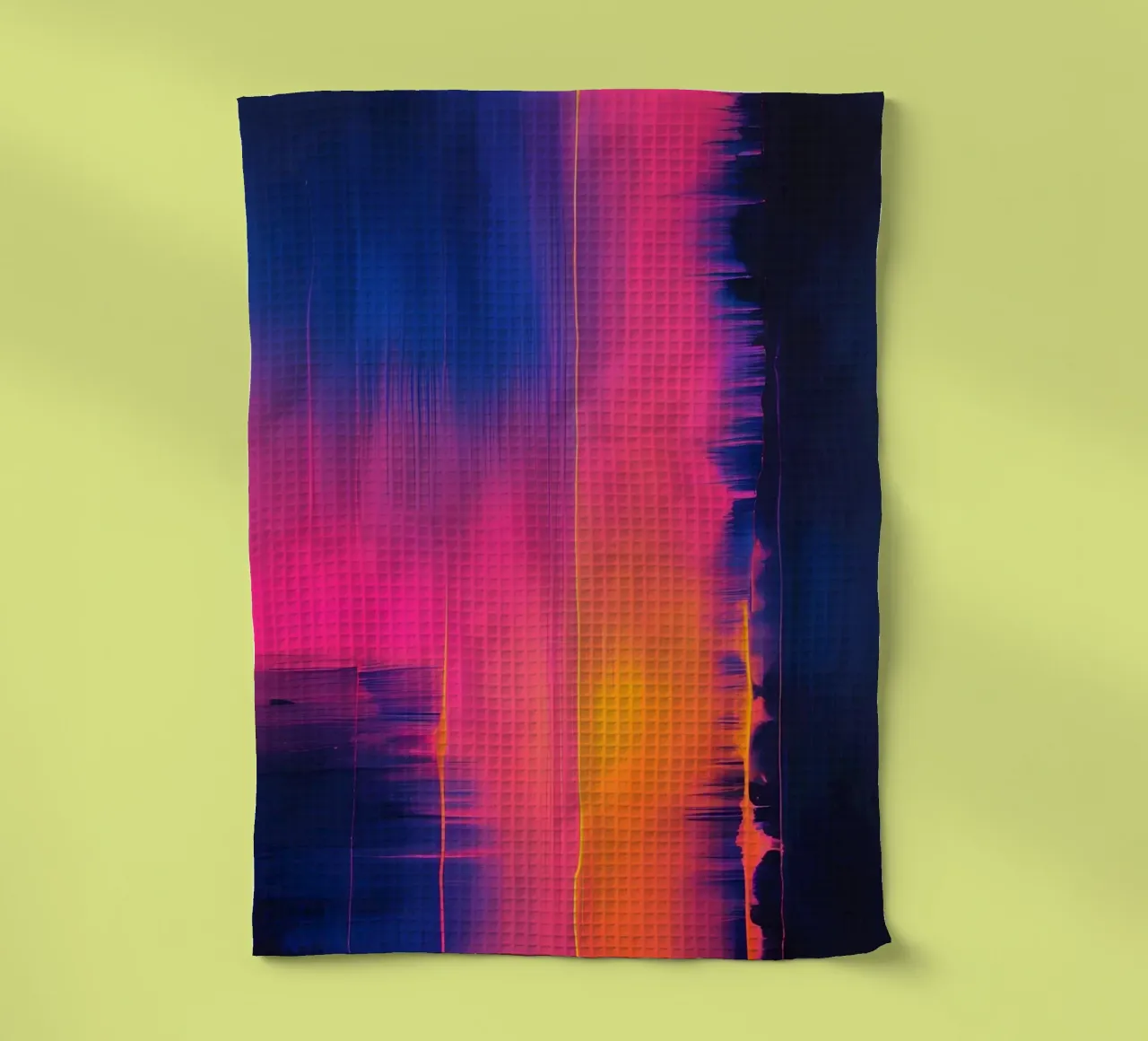 Strisce astratte Pinkesh con distorsione digitale canovaccio da cucina da DesignDoodle